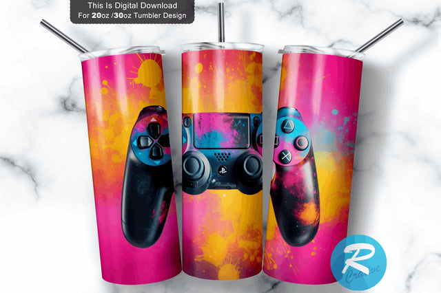 Game Controller 20 oz / 30 oz Skinny Tumbler Sublimation Regulrcrative 