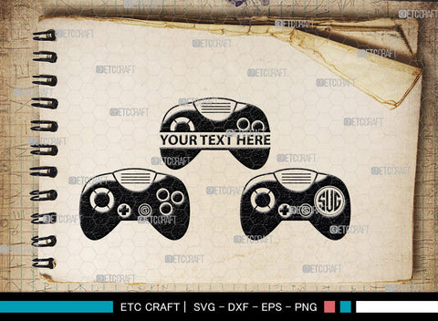 Game Controller Monogram, Game Controller Silhouette, Game Controller SVG, Video Game Svg, Game Player Svg, Joypad Svg, Xbox Gamepad Svg, SB00438 SVG ETC Craft 
