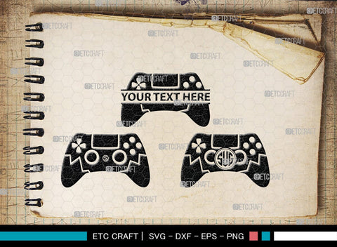 Game Controller Monogram, Game Controller Silhouette, Game Controller SVG, Video Game Svg, Game Player Svg, Joypad Svg, Xbox Gamepad Svg, SB00438 SVG ETC Craft 