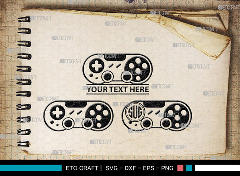 Game Controller Monogram, Game Controller Silhouette, Game Controller SVG, Video Game Svg, Game Player Svg, Joypad Svg, Xbox Gamepad Svg, SB00438 SVG ETC Craft 
