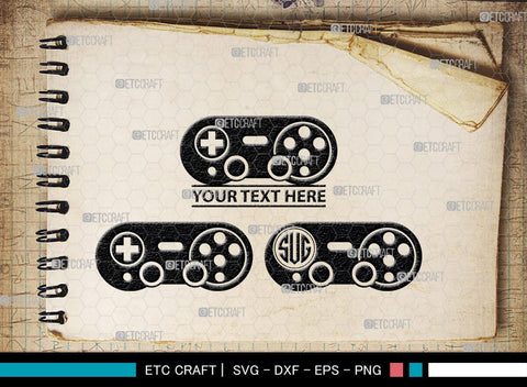 Game Controller Monogram, Game Controller Silhouette, Game Controller SVG, Video Game Svg, Game Player Svg, Joypad Svg, Xbox Gamepad Svg, SB00438 SVG ETC Craft 