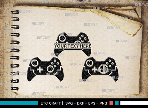 Game Controller Monogram, Game Controller Silhouette, Game Controller SVG, Video Game Svg, Game Player Svg, Joypad Svg, Xbox Gamepad Svg, SB00438 SVG ETC Craft 