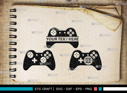 Game Controller Monogram, Game Controller Silhouette, Game Controller SVG, Video Game Svg, Game Player Svg, Joypad Svg, Xbox Gamepad Svg, SB00438 SVG ETC Craft 