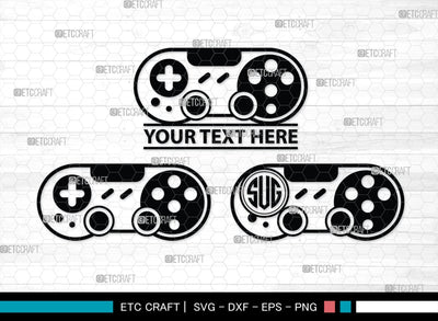 Game Controller Monogram, Game Controller Silhouette, Game Controller SVG, Video Game Svg, Game Player Svg, Joypad Svg, Xbox Gamepad Svg, SB00438 SVG ETC Craft 