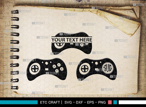 Game Controller Monogram, Game Controller Silhouette, Game Controller SVG, Video Game Svg, Game Player Svg, Joypad Svg, Xbox Gamepad Svg, SB00438 SVG ETC Craft 