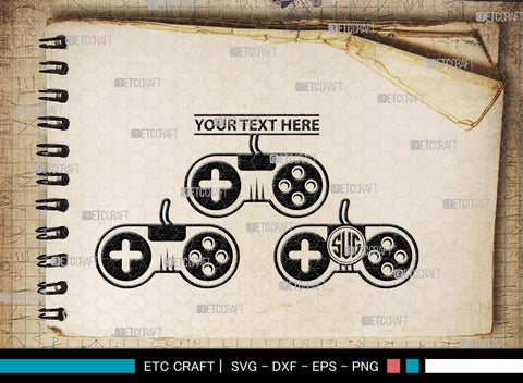 Game Controller Monogram, Game Controller Silhouette, Game Controller SVG, Video Game Svg, Game Player Svg, Joypad Svg, Xbox Gamepad Svg, SB00438 SVG ETC Craft 