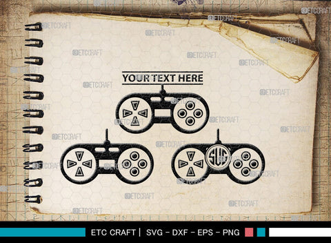 Game Controller Monogram, Game Controller Silhouette, Game Controller SVG, Video Game Svg, Game Player Svg, Joypad Svg, Xbox Gamepad Svg, SB00438 SVG ETC Craft 