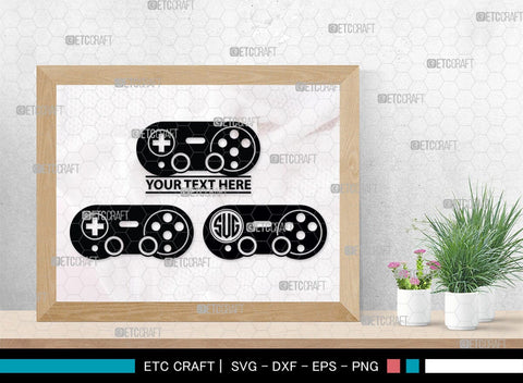 Game Controller Monogram, Game Controller Silhouette, Game Controller SVG, Video Game Svg, Game Player Svg, Joypad Svg, Xbox Gamepad Svg, SB00438 SVG ETC Craft 
