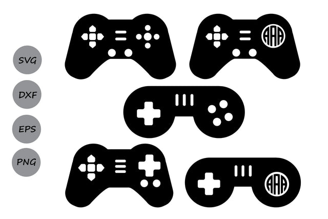 Game Controller Monogram| Gaming SVG Cut Files SVG CosmosFineArt 