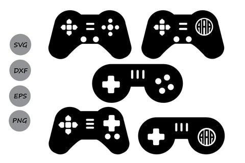 Game Controller Monogram| Gaming SVG Cut Files SVG CosmosFineArt 
