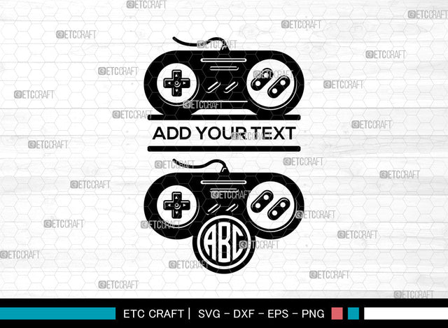 Game Controller SVG, Gamer Svg, Video Game Svg, Split Monogram Svg, Game Player Svg, Game Controller Svg SVG ETC Craft 