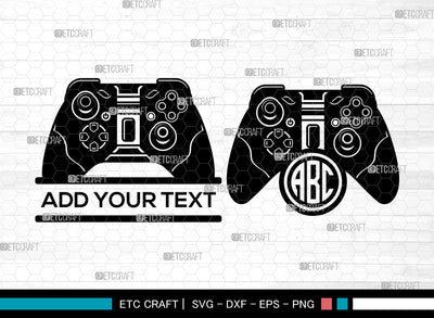 Game Controller SVG, Gamer Svg, Video Game Svg, Split Monogram Svg, Game Player Svg, Game Controller Svg SVG ETC Craft 