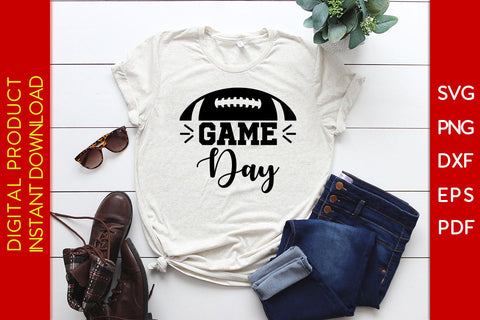 Game Day American Football SVG PNG PDF Cut File SVG Creativedesigntee 