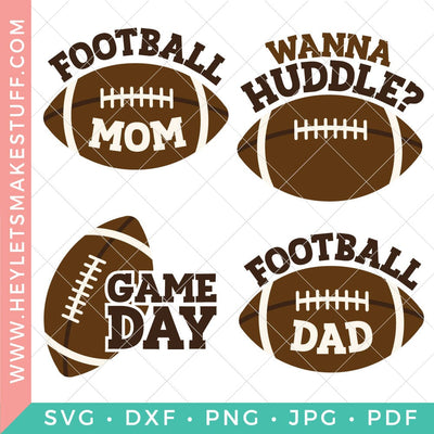 Game Day and Football Bundle SVG Hey Let's Make Stuff 