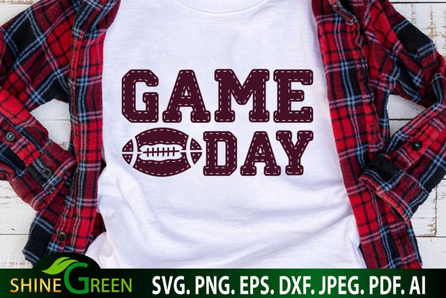 Game Day Football SVG Cut File SVG Shine Green Art 