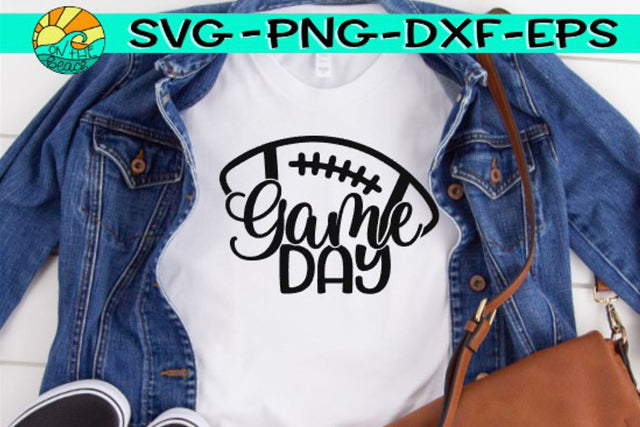 Game Day - Football -SVG - DXF - EPS - PNG SVG On the Beach Boutique 