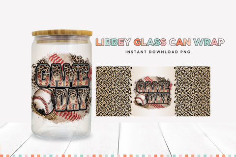 Game Day Libbey Glass Can Sublimation PNG Sublimation BijouBay 
