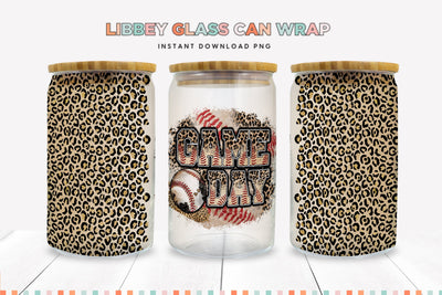 Game Day Libbey Glass Can Sublimation PNG Sublimation BijouBay 