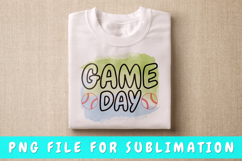 Game Day PNG, Baseball Design For Sublimation Sublimation HappyDesignStudio 