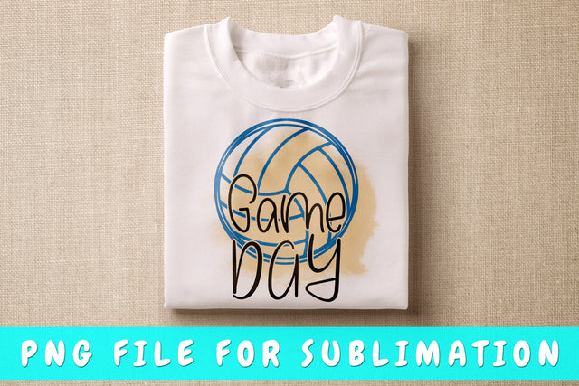 Game Day PNG, Volleyball Design For Sublimation Sublimation HappyDesignStudio 