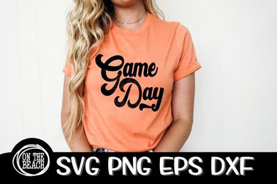 GAME DAY - Retro - Football SVG -SVG PNG EPS DXF SVG On the Beach Boutique 