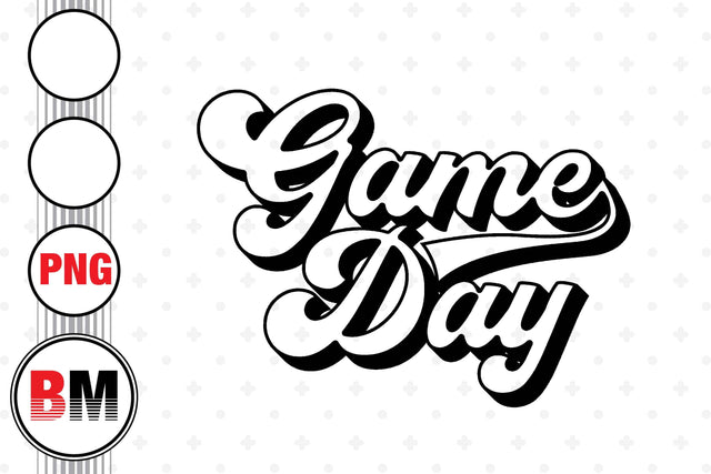 Game Day Retro PNG Files Sublimation BMDesign 