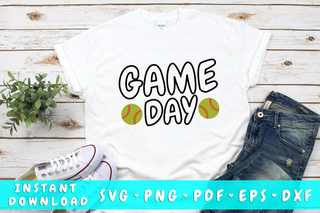 Game Day Softball SVG SVG HappyDesignStudio 