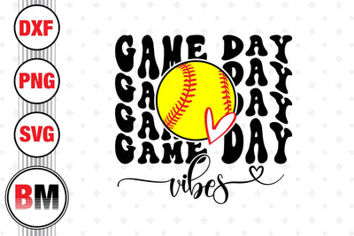 Game Day Softball Vibes SVG, PNG, DXF Files SVG BMDesign 