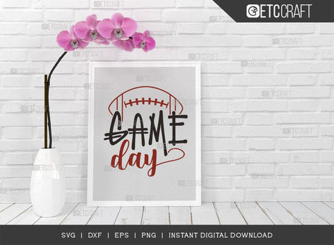 Game Day SVG Cut File, Game Day Vibes Svg, Gamer Svg, Football Svg, Sports Svg, Gaming Quote SVG ETC Craft 