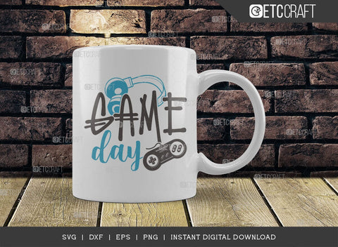 Game Day SVG Cut File, Game Day Vibes Svg, Gamer Svg, Football Svg, Sports Svg, Gaming Quote SVG ETC Craft 