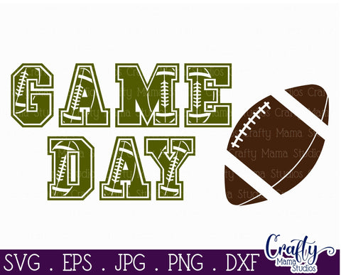 Game Day Svg - Fall Svg - Football Svg SVG Crafty Mama Studios 