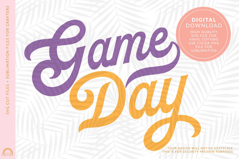 Game Day SVG File College Football SVG File HM SVG Pixel Sublimation 