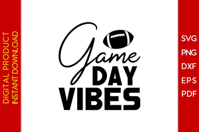 Game Day Vibes American Football SVG PNG PDF Cut File SVG Creativedesigntee 
