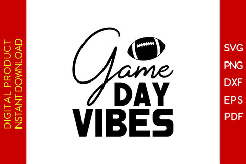 Game Day Vibes American Football SVG PNG PDF Cut File SVG Creativedesigntee 