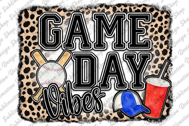 Game Day Vibes Png, Baseball Sublimation Design Png, Game Day Png, Baseball Png, Leoaprd Background, Sublimation Design, Digital Download Sublimation SublimationDesignShop 