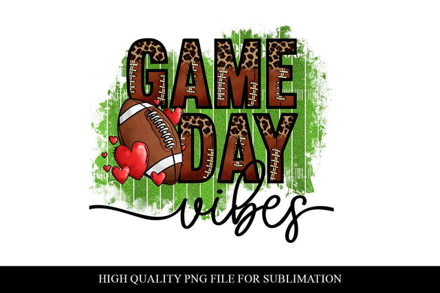 Game Day Vibes Png, Leopard Print Football Sublimation File Sublimation BijouBay 