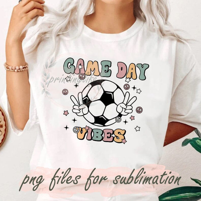 Game Day Vibes Png, Retro Game Day Vibes Png, Love Soccer Png, Retro Sport Png, Retro Soccer Sublimation Design Sublimation PrintingLife 
