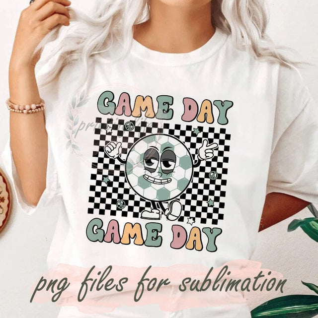 Game Day Vibes Retro Soccer Mom Png, Smiley Love Png, Love Soccer Png, Retro Sport Png, Retro Soccer Sublimation Design Sublimation PrintingLife 