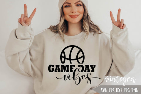 Game Day Vibes SVG, Basketball SVG Free For Commercial Use SVG Sintegra 