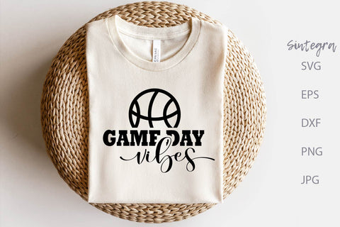 Game Day Vibes SVG, Basketball SVG Free For Commercial Use SVG Sintegra 