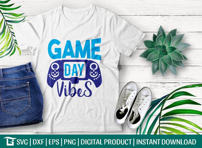 Game Day Vibes Svg Cut File, Baseball Svg, Video Game Svg, Funny Boy Quote Svg, Tshirt Design, SVG ETC Craft 