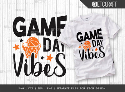 Game Day Vibes SVG Cut File, Game Day Svg, Game Vibes Svg, Gamer Svg, Basketball Svg, Game Player Svg, Gamer Tshirt Design, Gaming Quotes, SVG ETC Craft 