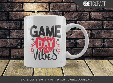 Game Day Vibes SVG Cut File, Game Day Svg, Gamer Svg, Football Svg, Sports Svg, Gaming Quote SVG ETC Craft 