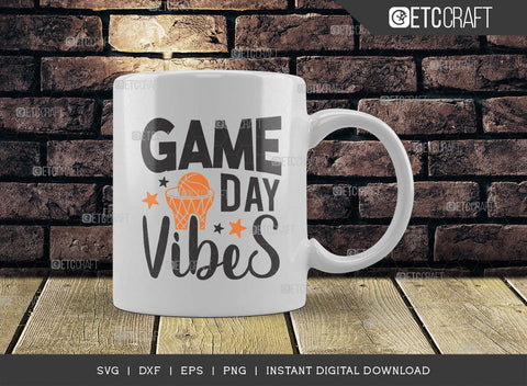 Game Day Vibes SVG Cut File, Game Day Svg, Gamer Svg, Football Svg, Sports Svg, Gaming Quote SVG ETC Craft 