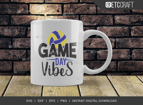 Game Day Vibes SVG Cut File, Game Day Svg, Gamer Svg, Football Svg, Sports Svg, Gaming Quote SVG ETC Craft 