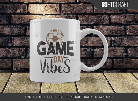 Game Day Vibes SVG Cut File, Game Day Svg, Gamer Svg, Football Svg, Sports Svg, Gaming Quote SVG ETC Craft 