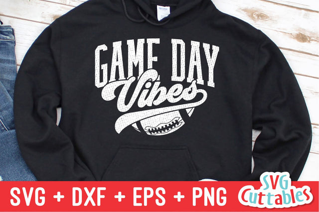Game Day Vibes svg - Football svg - dxf - eps - Football Cut File - Football png - Silhouette - Cricut - Digital Download SVG Svg Cuttables 
