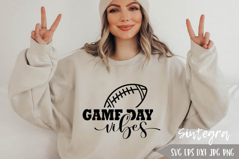 Game Day Vibes SVG, Football SVG Free For Commercial Use SVG Sintegra 