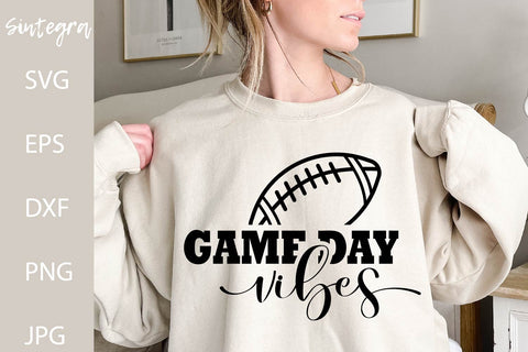 Game Day Vibes SVG, Football SVG Free For Commercial Use SVG Sintegra 