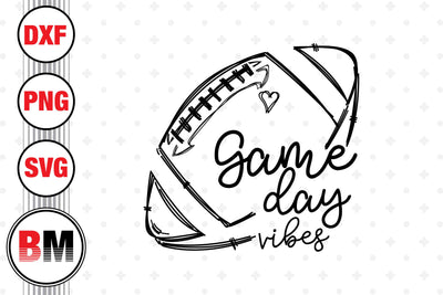 Game Day Vibes SVG, PNG, DXF Files SVG BMDesign 